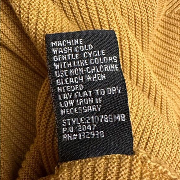 MICHELLE NICOLE CLICHE Sweater Womens Small Yellow Gold 3/4 Sleeves Tie Sleeves - Picture 7 of 11